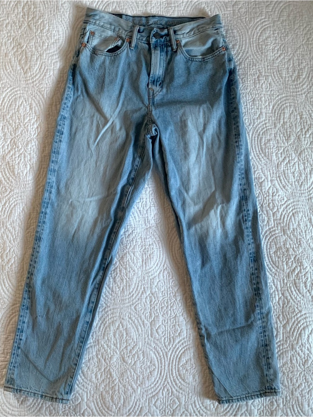American Eagle Women’s Jeans 90s Baggy Light Wash Blue Denim Y2K Retro 29x32